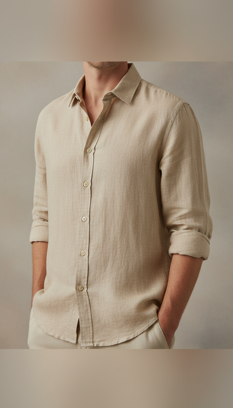 Classic Linen Button-Down Shirt